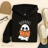 Ghost Reading Books Halloween Hoodie thumb 4