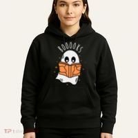 Ghost Reading Books Halloween Hoodie thumb 5