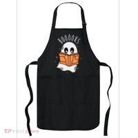 Ghost Reading Books Halloween Apron thumb 0