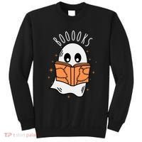 Ghost Reading Books Halloween Sweatshirt thumb 0