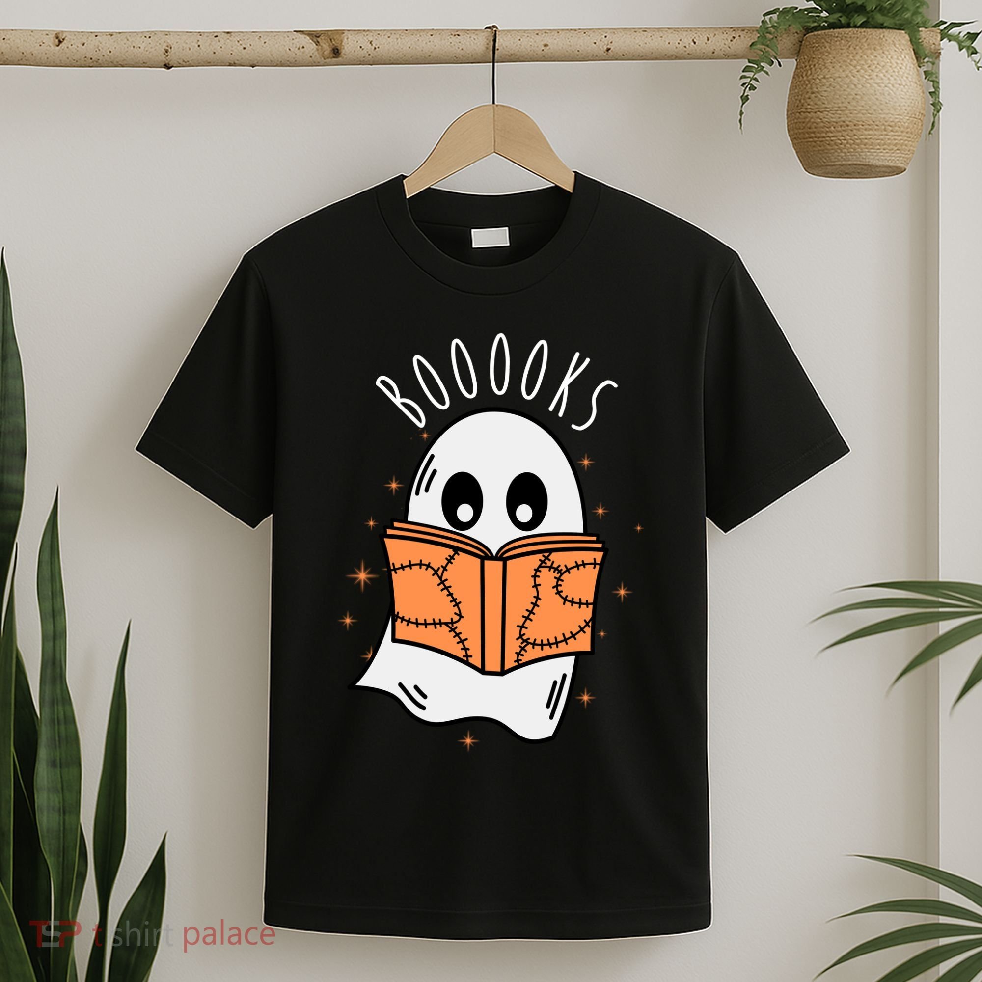 Ghost Reading Books Halloween T-Shirt