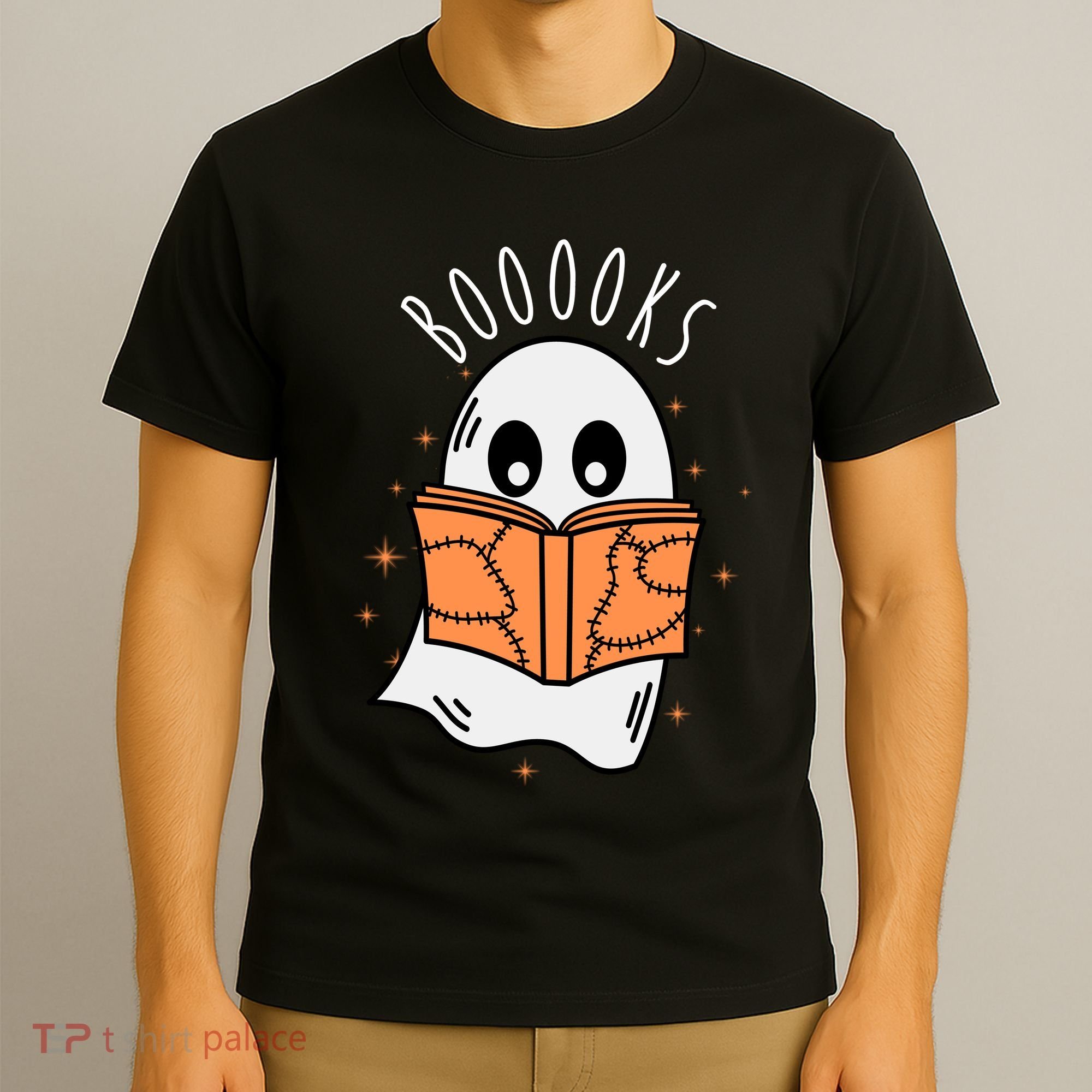 Ghost Reading Books Halloween T-Shirt