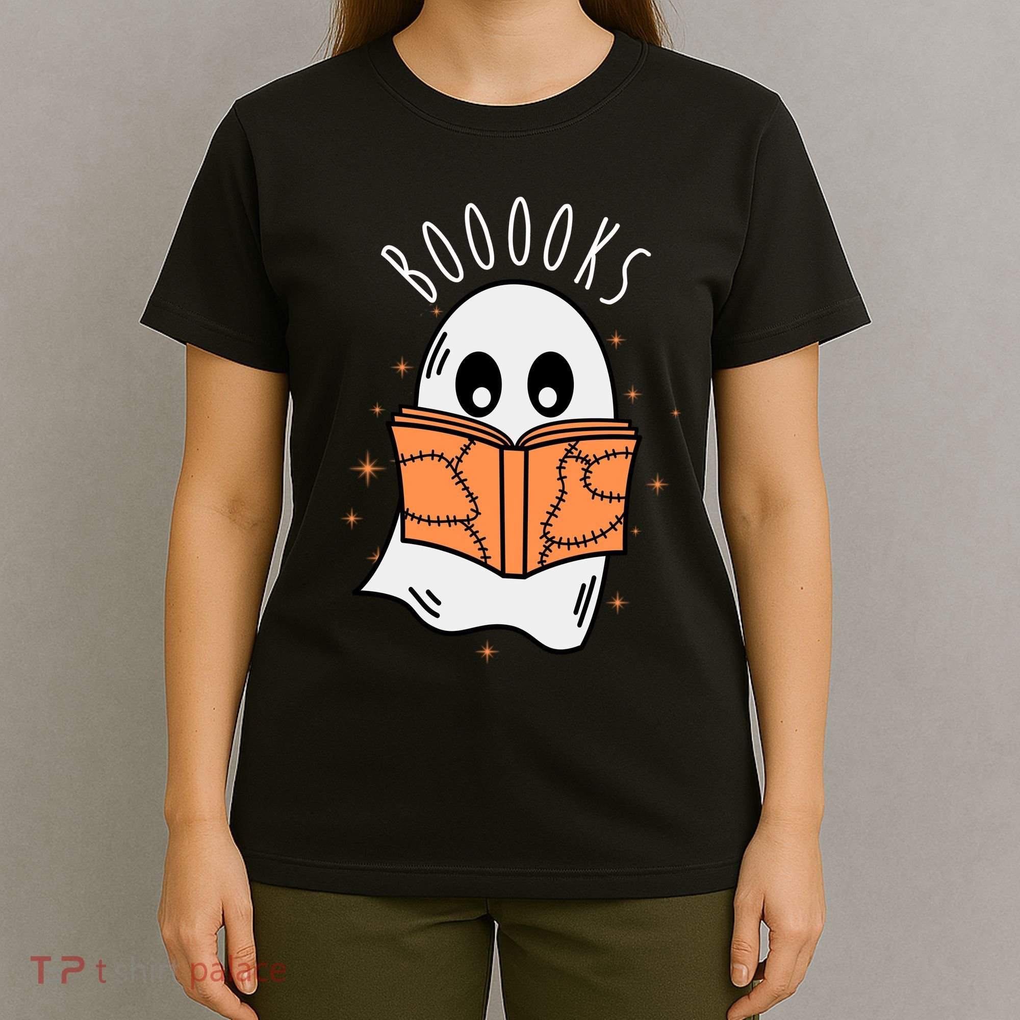 Ghost Reading Books Halloween T-Shirt