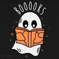 Ghost Reading Books Halloween Bucket Hat thumb 4