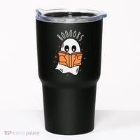 Ghost Reading Books Halloween Tumbler thumb 0