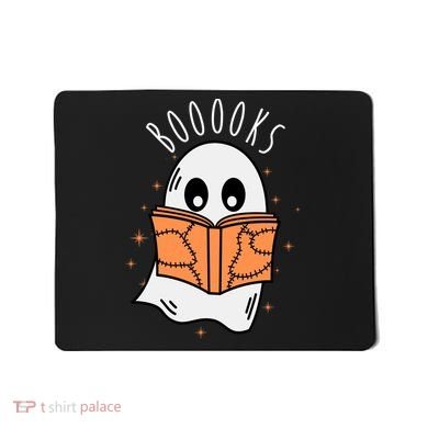 Ghost Reading Books Halloween Mousepad