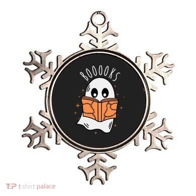 Ghost Reading Books Halloween Ornament