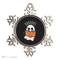 Ghost Reading Books Halloween Ornament thumb 0