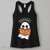 Ghost Reading Books Halloween Women's Tank Top thumb 3