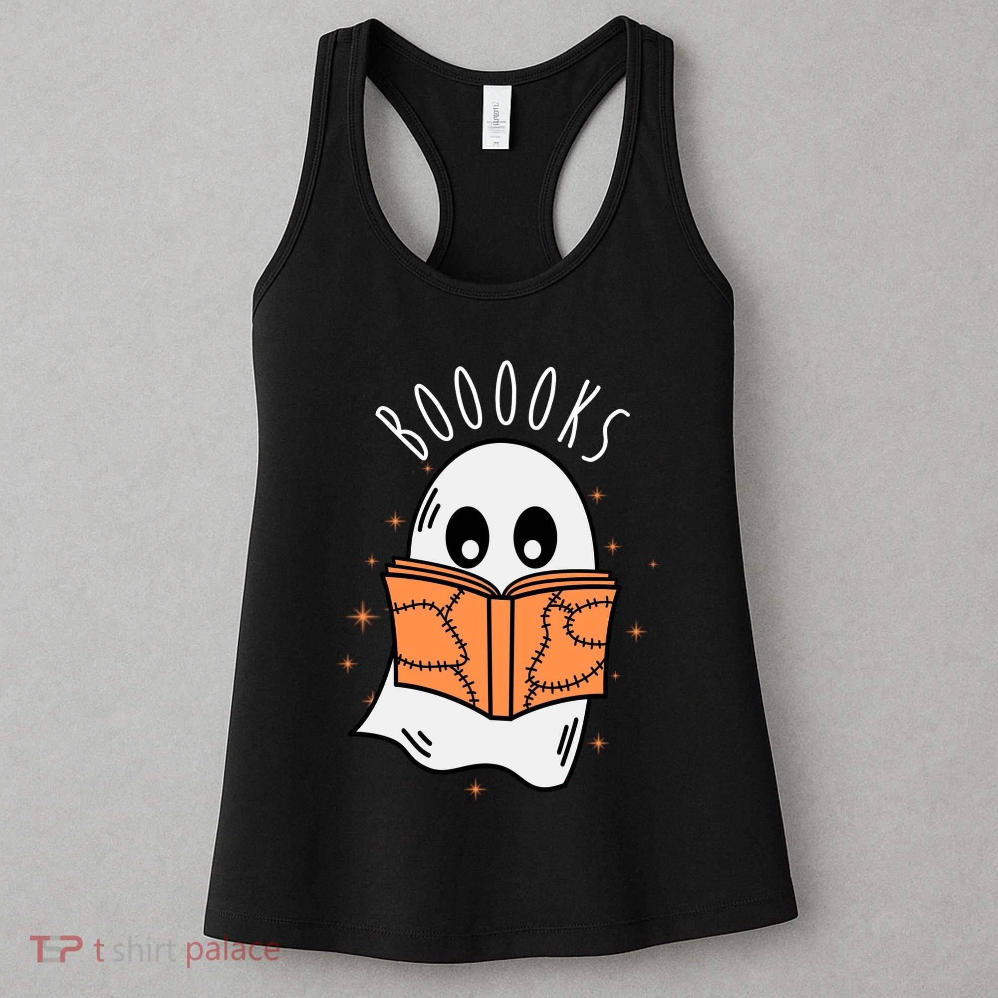 Ghost Reading Books Halloween Women's Tank Top