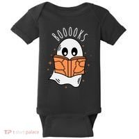 Ghost Reading Books Halloween Baby Bodysuit thumb 0