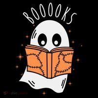 Ghost Reading Books Halloween Baby Bodysuit thumb 2