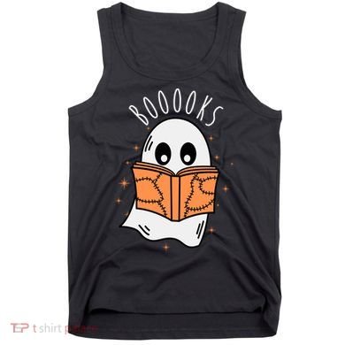 Ghost Reading Books Halloween Tank Top