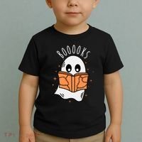 Ghost Reading Books Halloween Toddler T-Shirt thumb 2