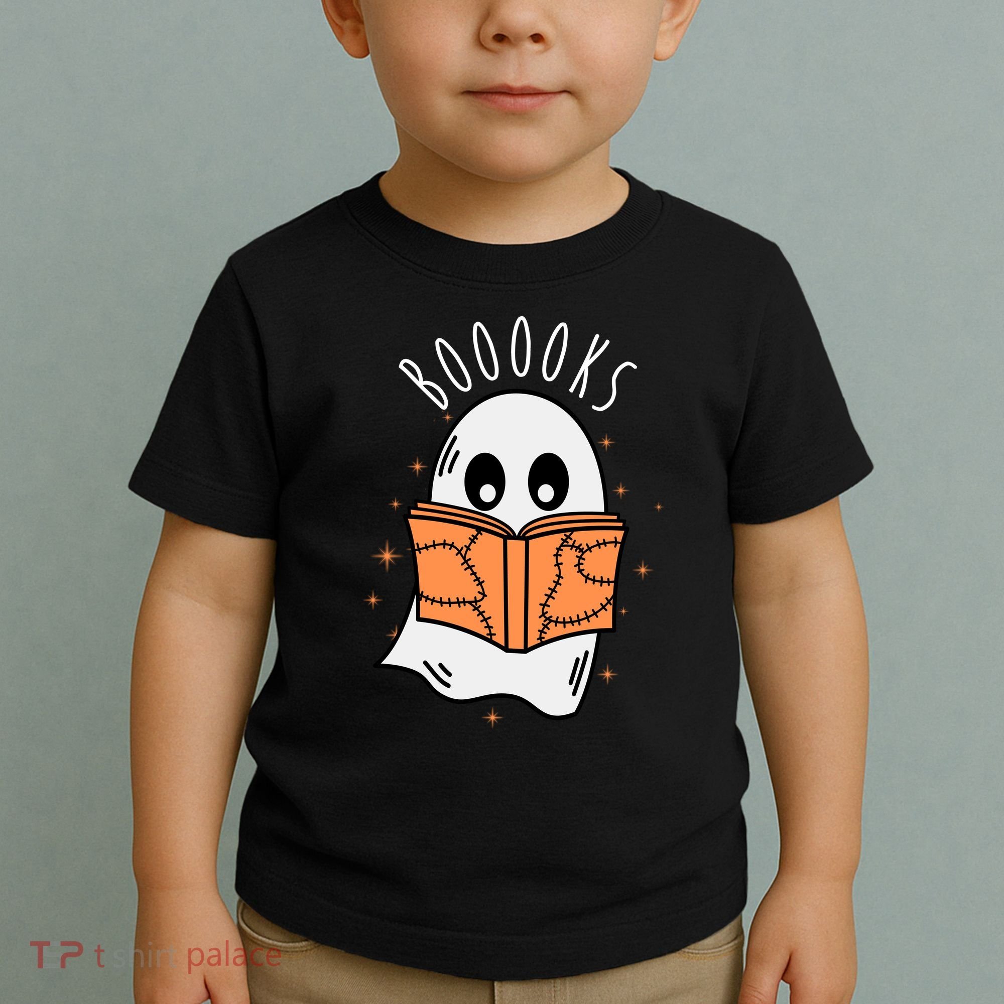 Ghost Reading Books Halloween Toddler T-Shirt