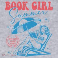 Girl Reading Book Summer Funny Beach Vacation For Book Lover Women's Sweatshirt thumb 2