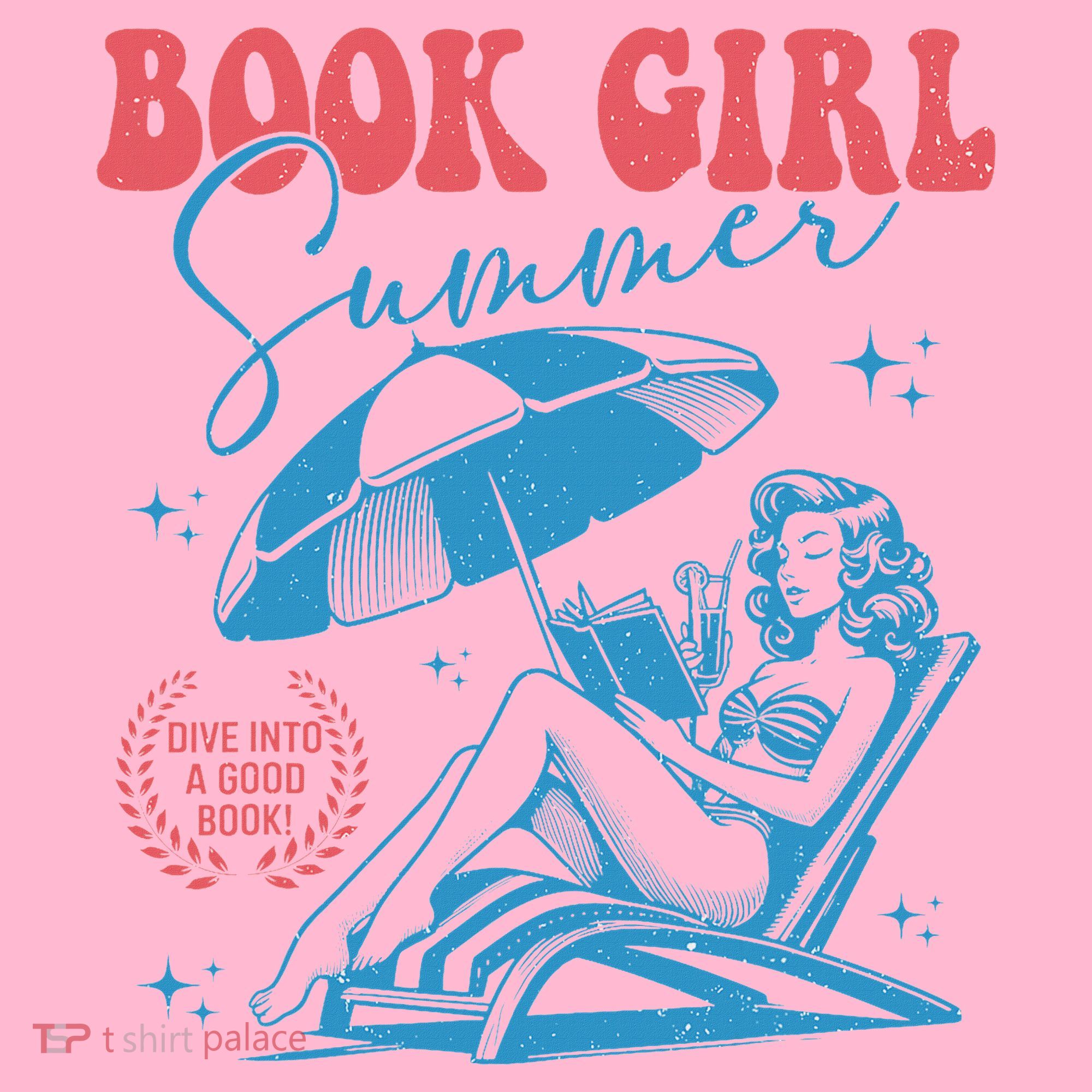 Girl Reading Book Summer Funny Beach Vacation For Book Lover Coaster