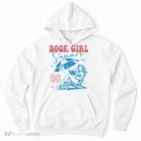 Girl Reading Book Summer Funny Beach Vacation For Book Lover Hoodie thumb 0