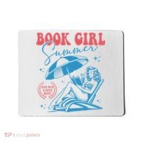 Girl Reading Book Summer Funny Beach Vacation For Book Lover Mousepad thumb 0