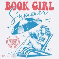 Girl Reading Book Summer Funny Beach Vacation For Book Lover Women's Tank Top thumb 5