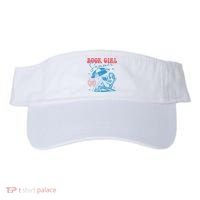 Girl Reading Book Summer Funny Beach Vacation For Book Lover Visor thumb 0