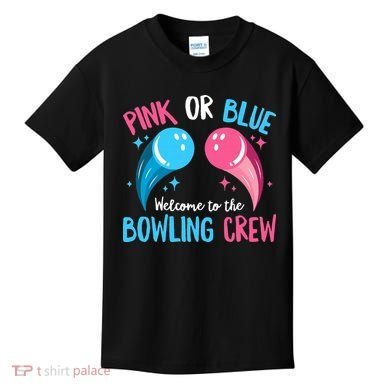 Gender Reveal Bowling Design for a Bowling Lover Kids T-Shirt