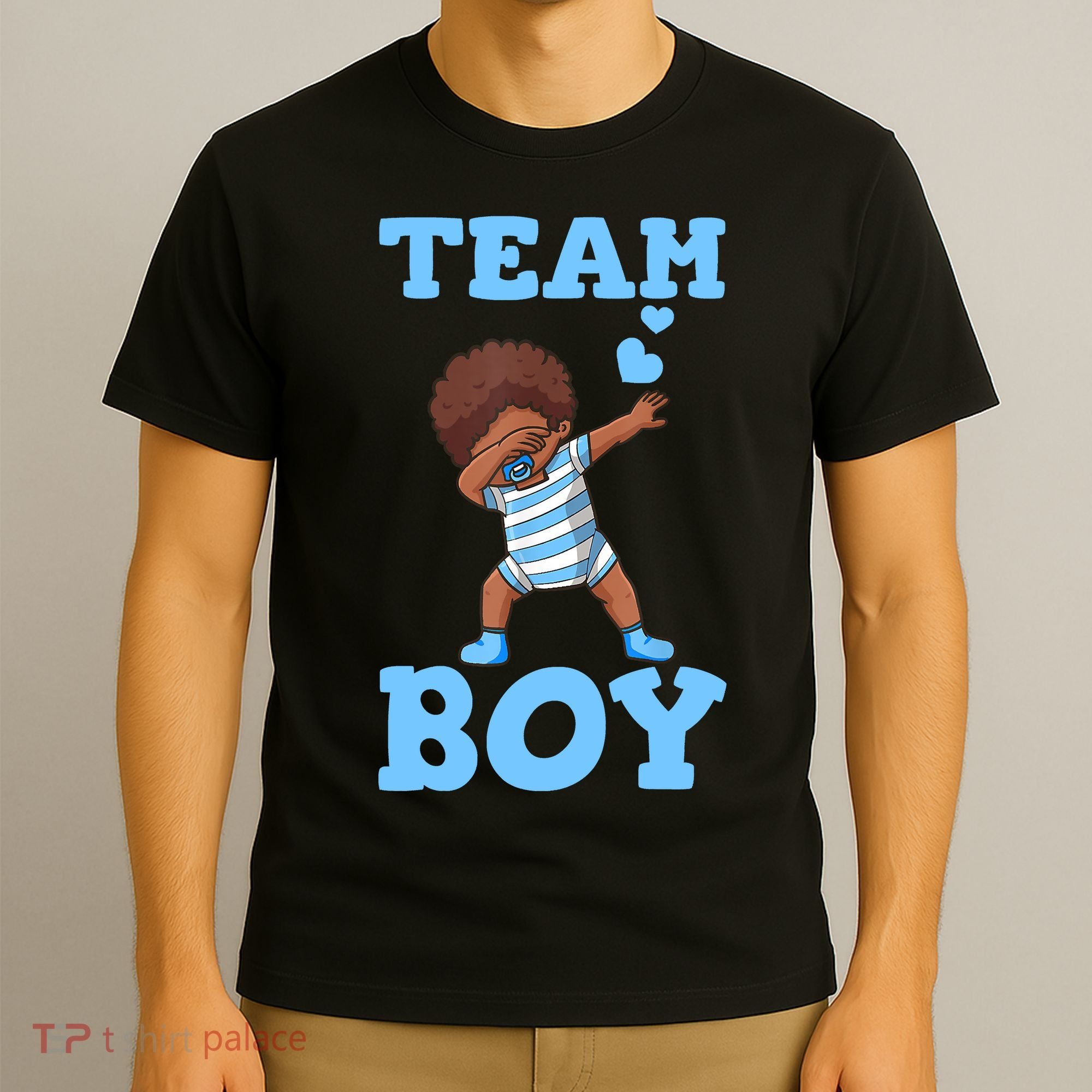 Gender Reveal Baby Shower Team Boy Matching Family Baby Party T-Shirt