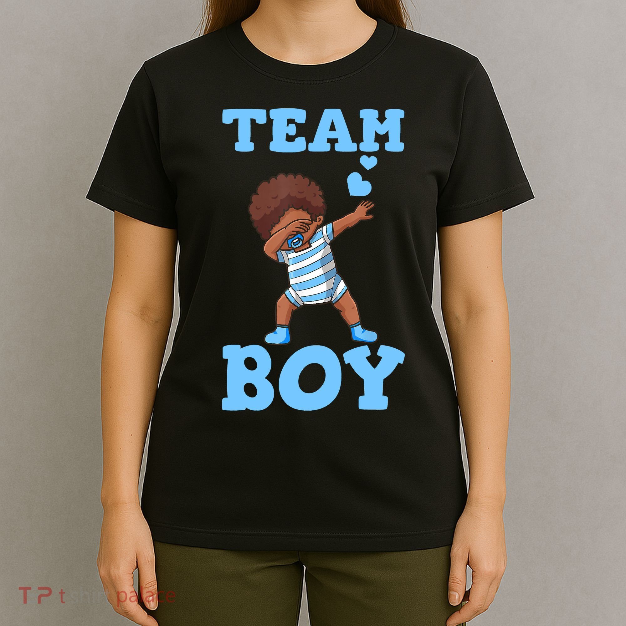 Gender Reveal Baby Shower Team Boy Matching Family Baby Party T-Shirt