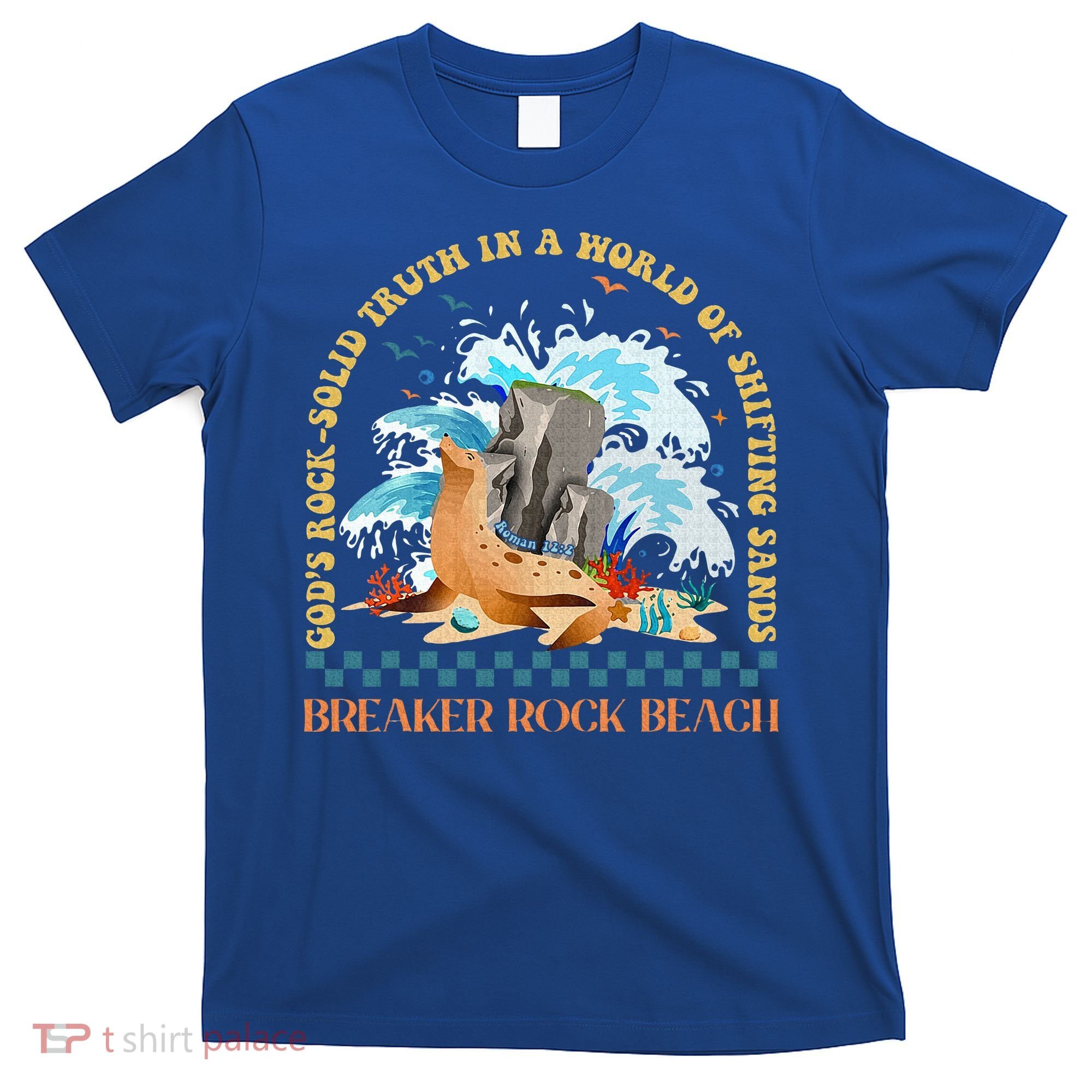 Gods Rocksolid Breaker Rock Beach Vbs 2024 Christian T-Shirt