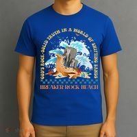 Gods Rocksolid Breaker Rock Beach Vbs 2024 Christian T-Shirt thumb 3