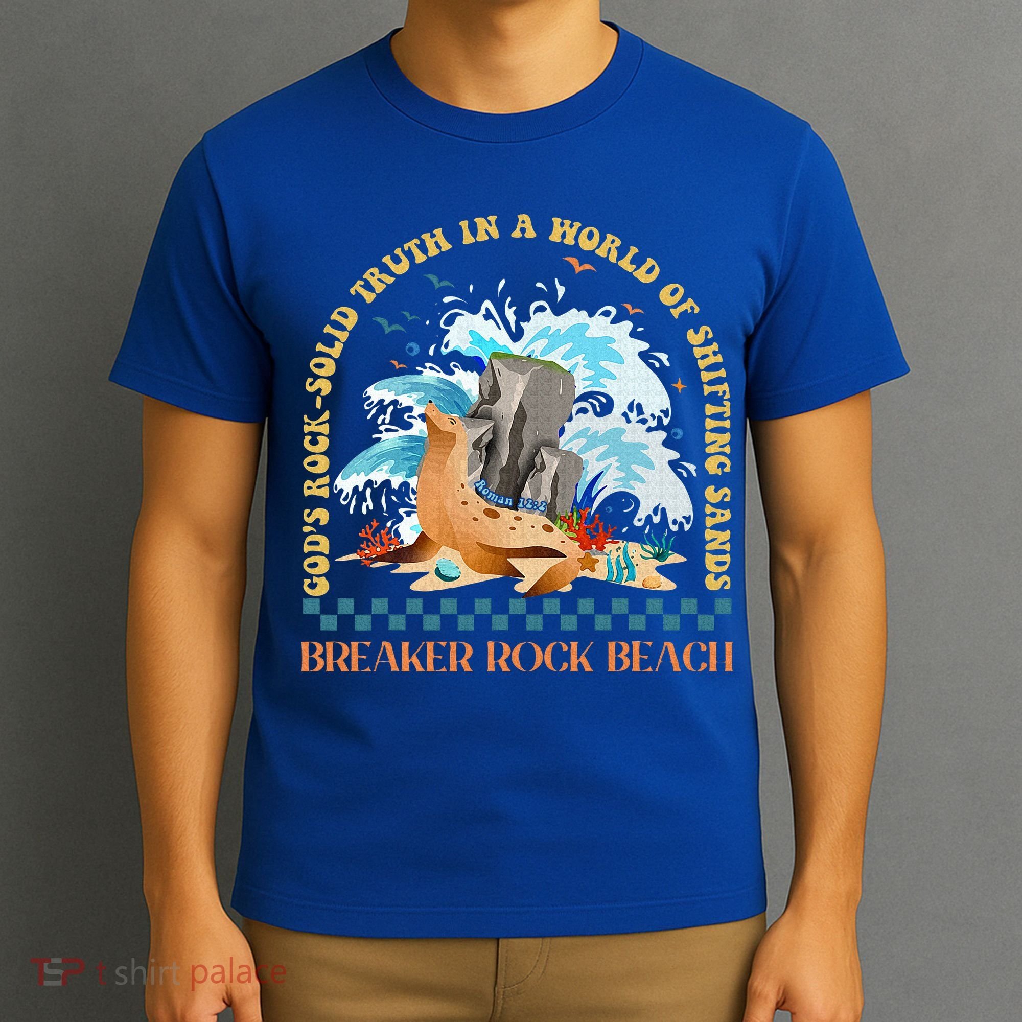 Gods Rocksolid Breaker Rock Beach Vbs 2024 Christian T-Shirt
