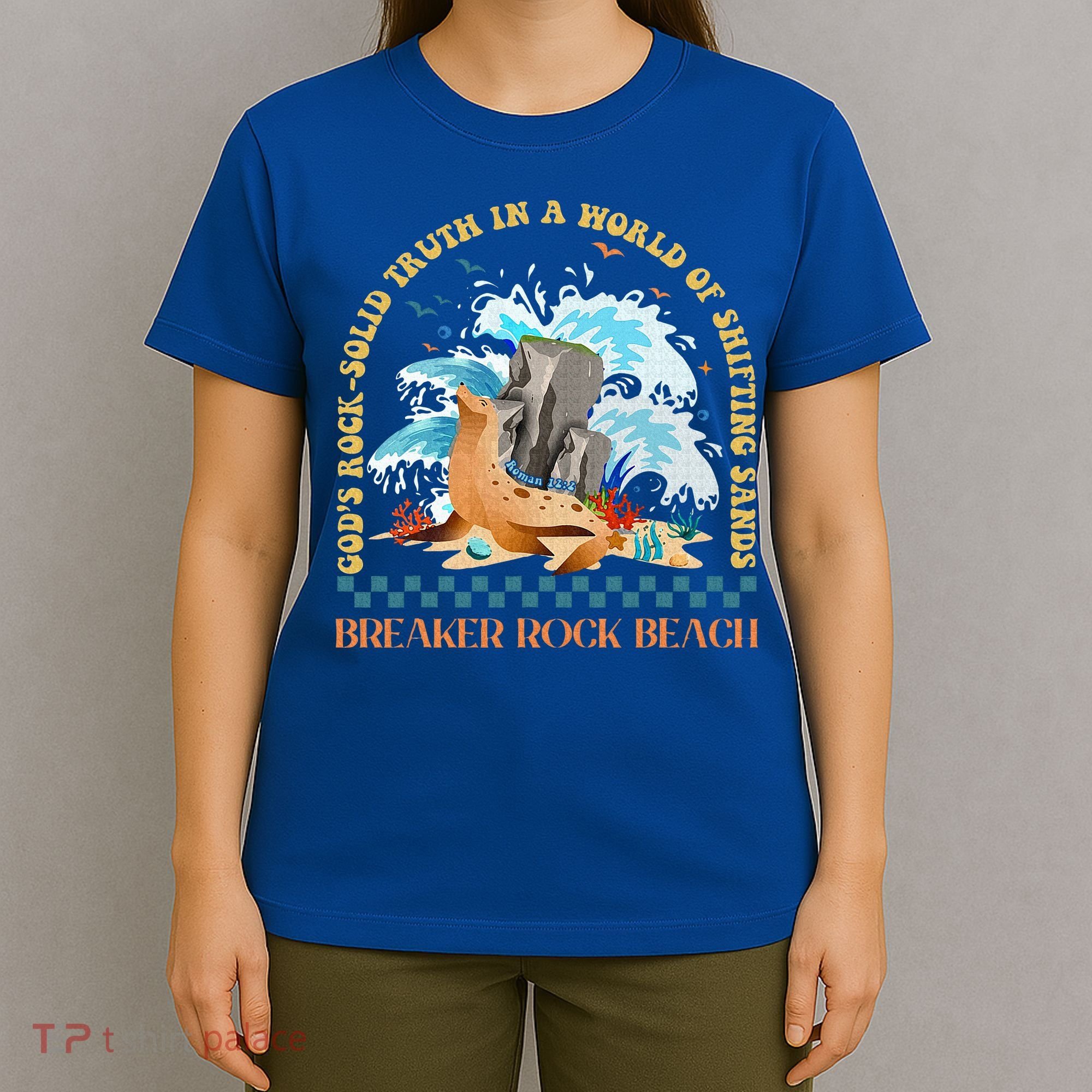 Gods Rocksolid Breaker Rock Beach Vbs 2024 Christian T-Shirt