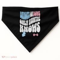Gender Reveal Burnouts Or Bows New Aunt USA-Made Doggie Bandana thumb 0