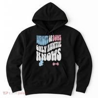 Gender Reveal Burnouts Or Bows New Aunt Hoodie thumb 0