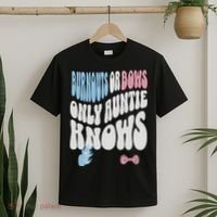 Gender Reveal Burnouts Or Bows New Aunt T-Shirt thumb 2