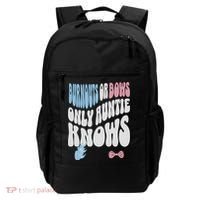 Gender Reveal Burnouts Or Bows New Aunt Backpack thumb 0