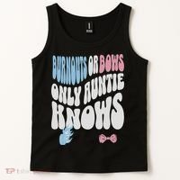 Gender Reveal Burnouts Or Bows New Aunt Tank Top thumb 2
