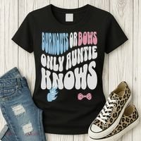 Gender Reveal Burnouts Or Bows New Aunt Women's T-Shirt thumb 3