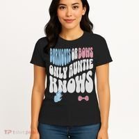 Gender Reveal Burnouts Or Bows New Aunt Women's T-Shirt thumb 4