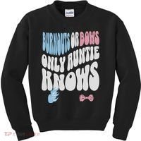 Gender Reveal Burnouts Or Bows New Aunt Kids Sweatshirt thumb 0