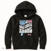 Gender Reveal Burnouts Or Bows New Aunt Kids Hoodie thumb 0