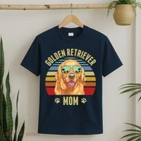 Golden Retriever Best Dog Mom Ever Retro Sunset Beach Vibe T-Shirt thumb 2