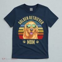 Golden Retriever Best Dog Mom Ever Retro Sunset Beach Vibe T-Shirt thumb 5