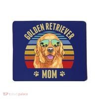 Golden Retriever Best Dog Mom Ever Retro Sunset Beach Vibe Mousepad thumb 0