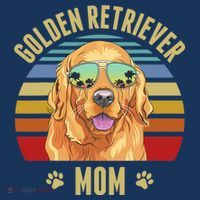 Golden Retriever Best Dog Mom Ever Retro Sunset Beach Vibe Mousepad thumb 1