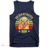 Golden Retriever Best Dog Mom Ever Retro Sunset Beach Vibe Tank Top thumb 0