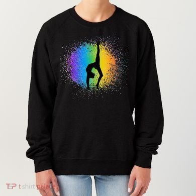 Gymnastics Rainbow Colors Acrobatic Acro Gymnast Women's Sweatshirt
