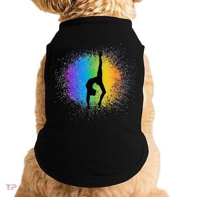 Gymnastics Rainbow Colors Acrobatic Acro Gymnast Doggie Tank