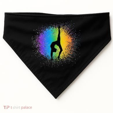Gymnastics Rainbow Colors Acrobatic Acro Gymnast USA-Made Doggie Bandana