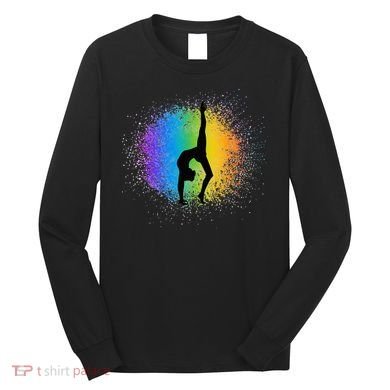 Gymnastics Rainbow Colors Acrobatic Acro Gymnast Long Sleeve Shirt